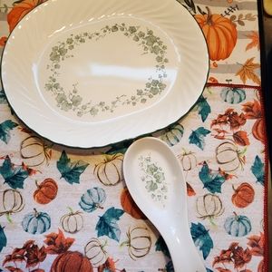 Corelle Callaway Platter and spoon rest